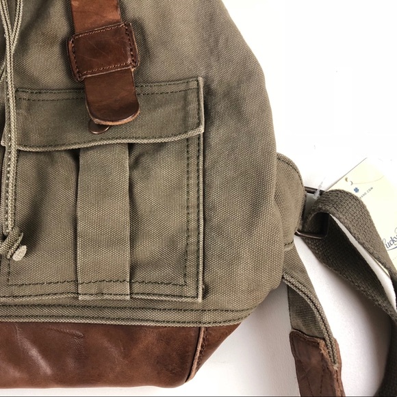 Lucky Brand Bags Lucky Brand Collectibles Canvas Leather Backpack
